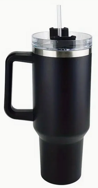 40oz Stainless Steel Tumblers with Handle and Straw -ADC