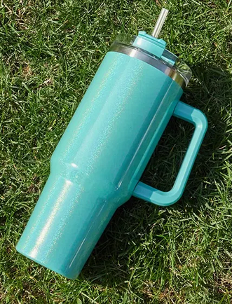 40oz Stainless Steel Tumblers with Handle and Straw - PLHS