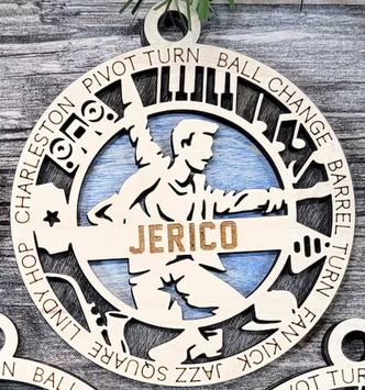 Boy Dancer Christmas Ornament - Wooden Ornament - ADC