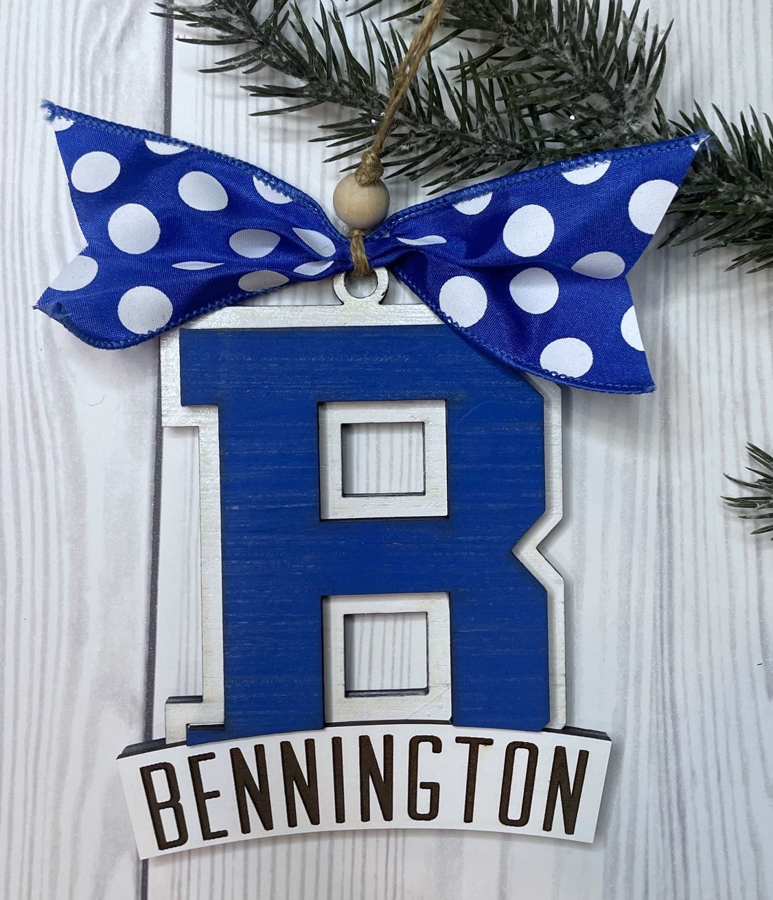 Bennington "B" Ornament