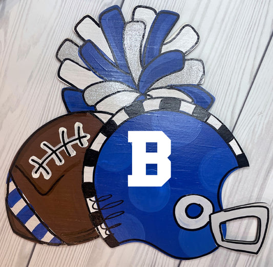 Cheer - Football Door Hanger - BYF