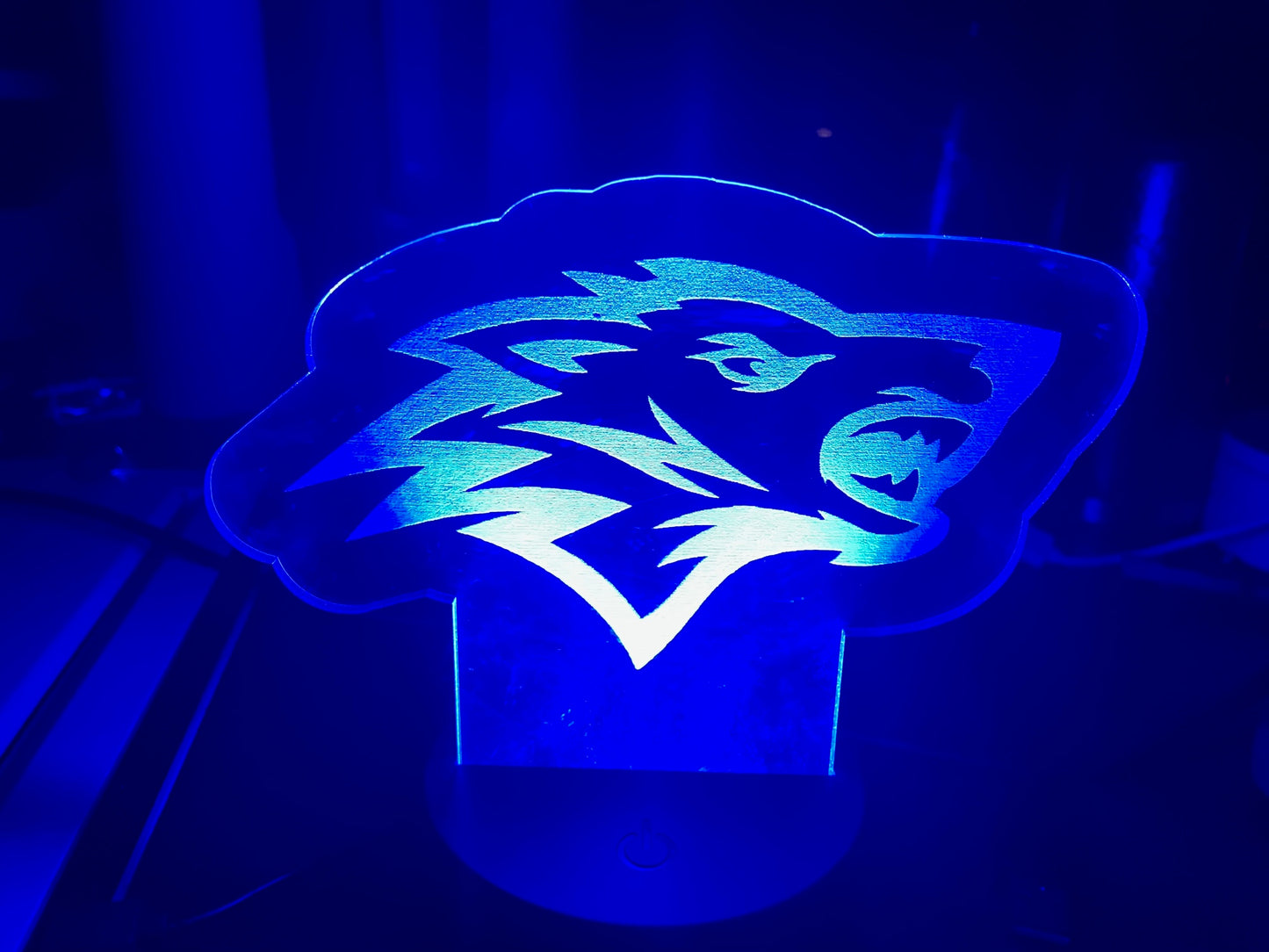 Personalized LED Night Light - Custom Night Light - Wolf - Kids Room Decor - Personalized Gifts for Kids - ENG