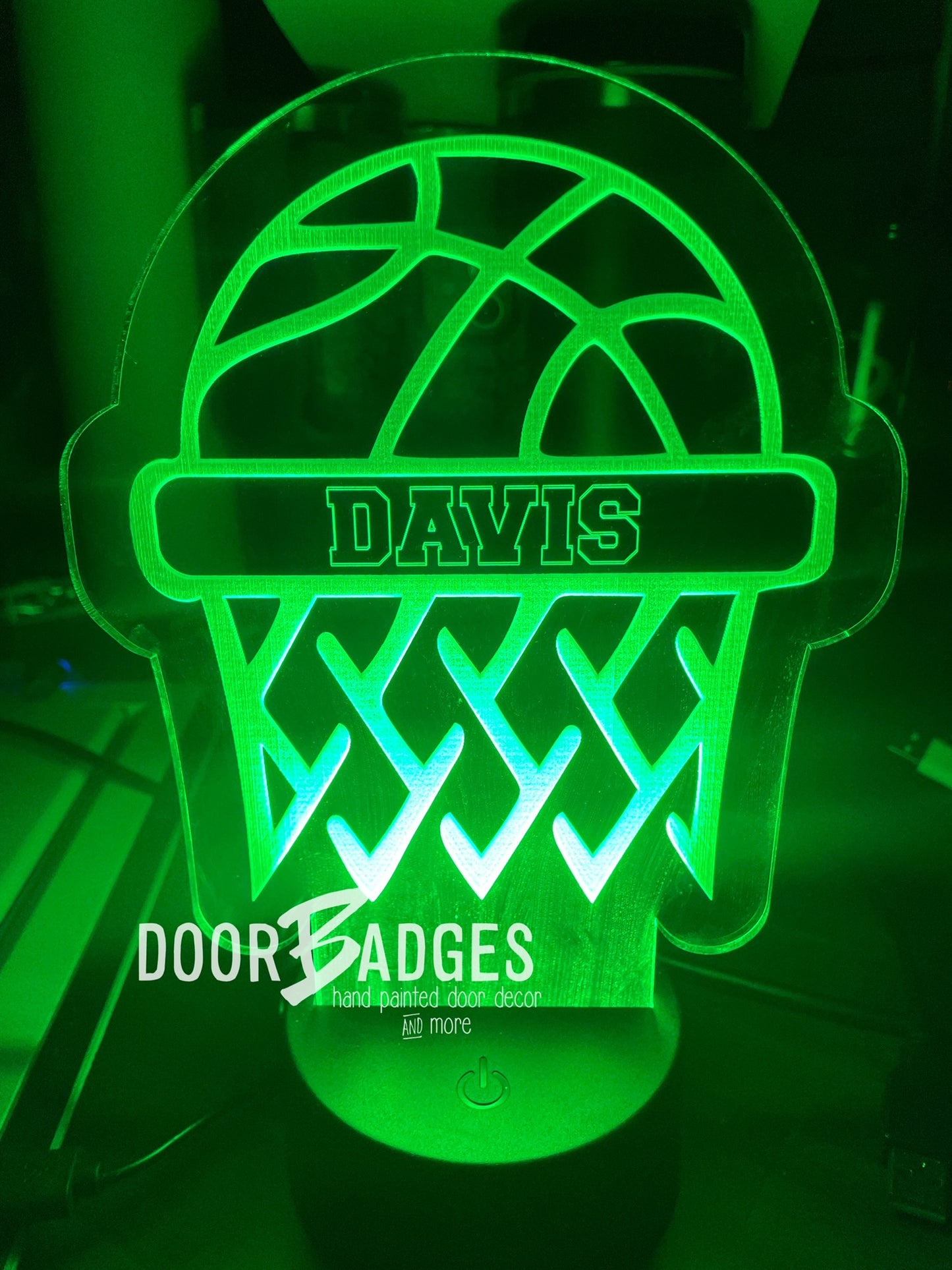 Personalized LED Night Light - Custom Night Light - - Kids Room Decor - Basketball - Personalized Gifts for Kids - WHS