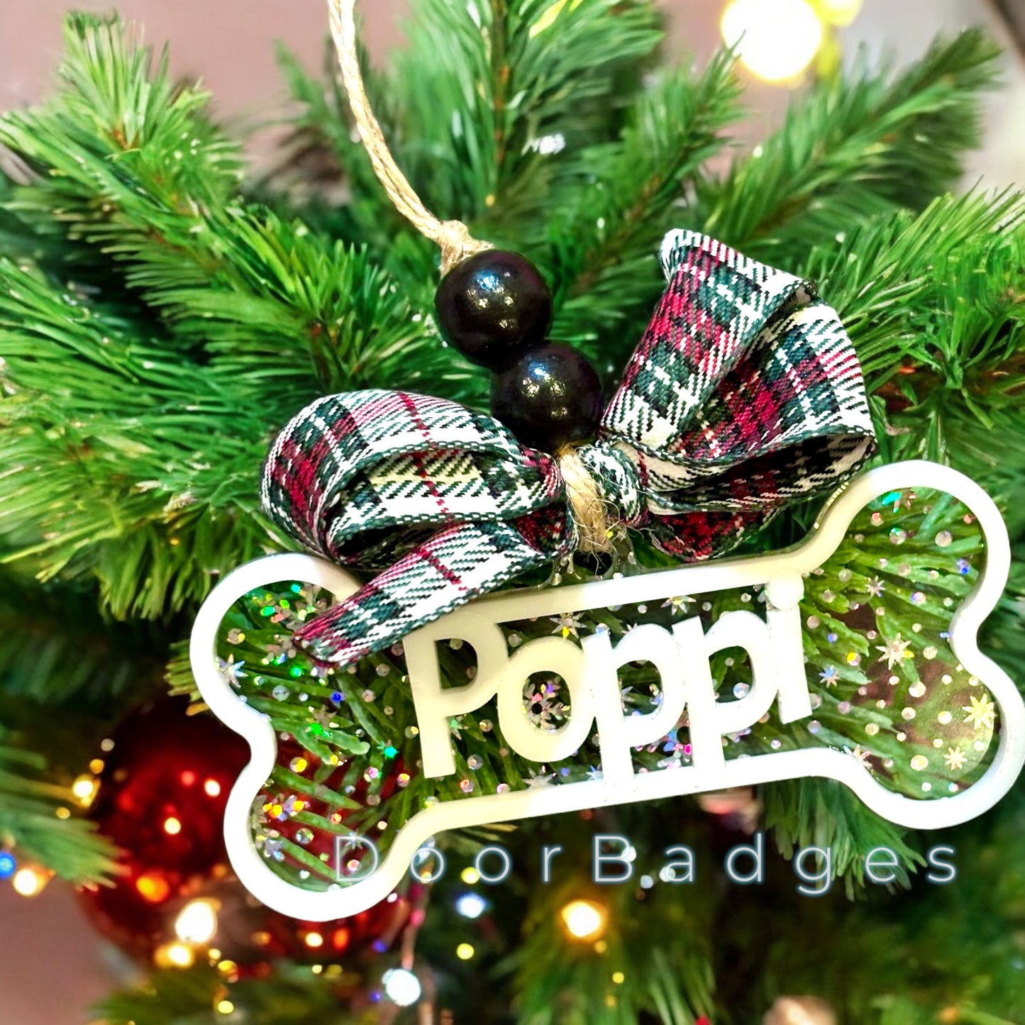 Personalized Dog Bone _ Cat Christmas Ornament - WHS