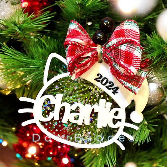 Personalized Dog Bone _ Cat Christmas Ornament  - WHS
