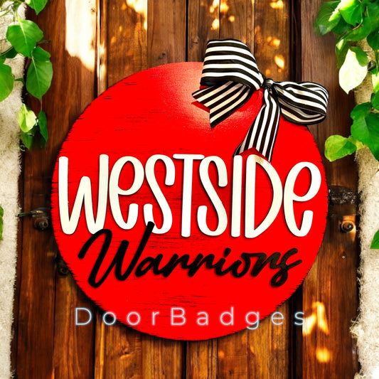 Westside Warriors Round Door Hanger