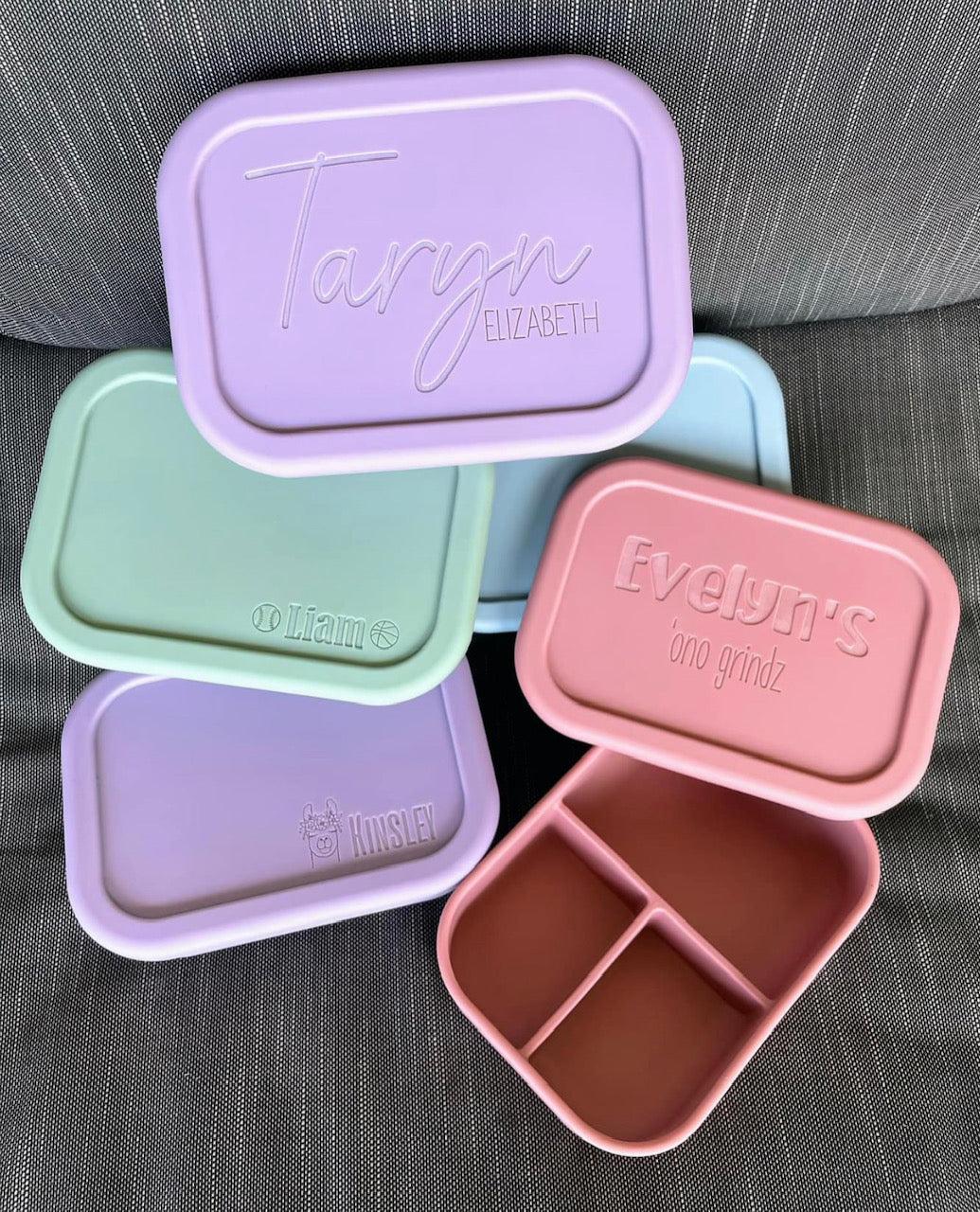 Silicone Bento Lunch Box - Personalized Lunch Boxes - PLHS