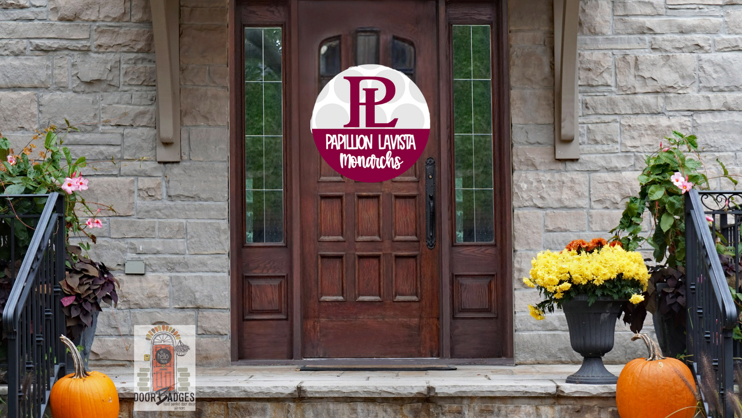 Papio - LaVista Monarchs Round door hanger - PLHS