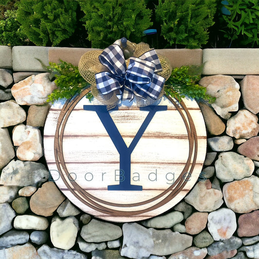 Monogram Round door hanger - WHS