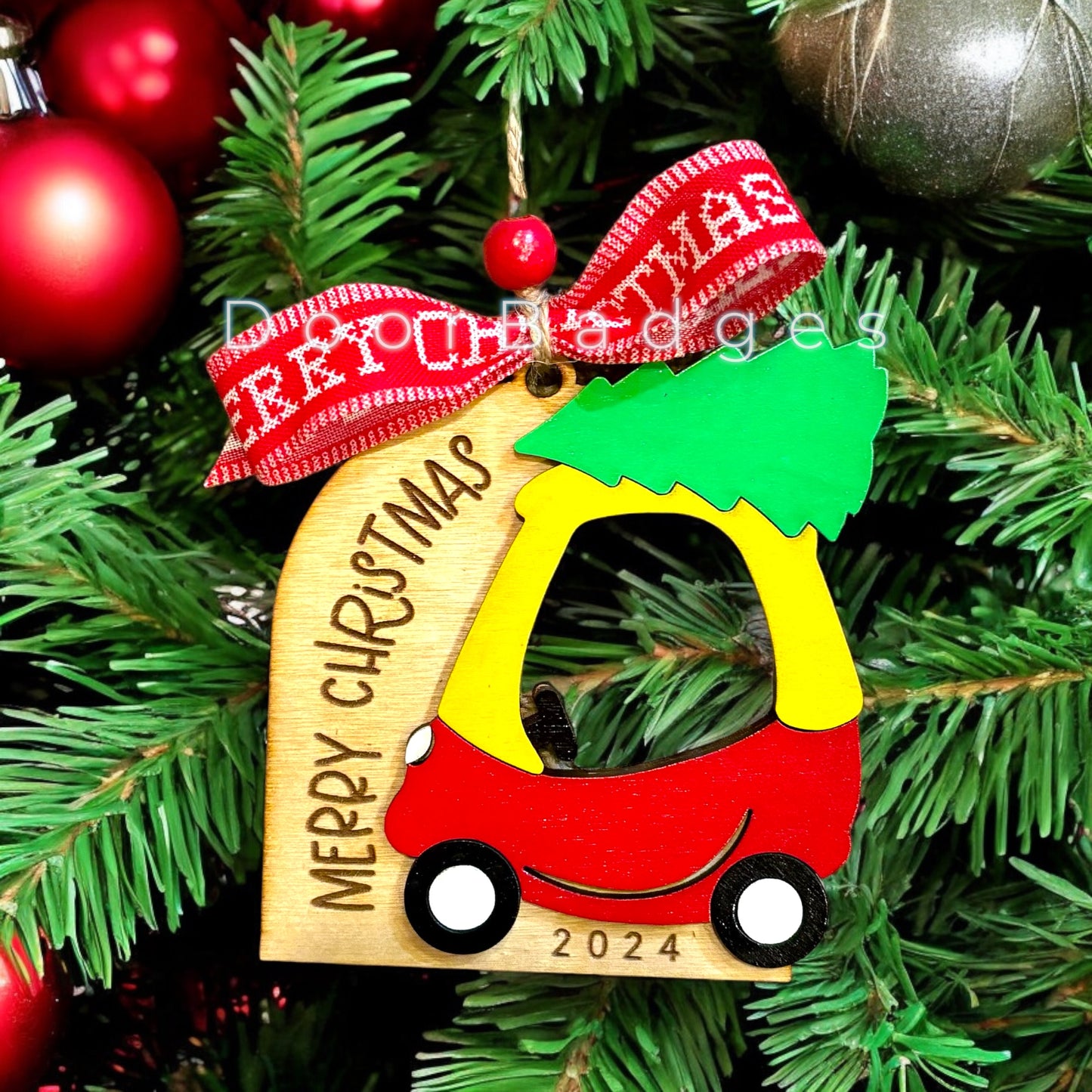 Cozy Coupe Christmas Ornament - Wooden Ornament - WHS