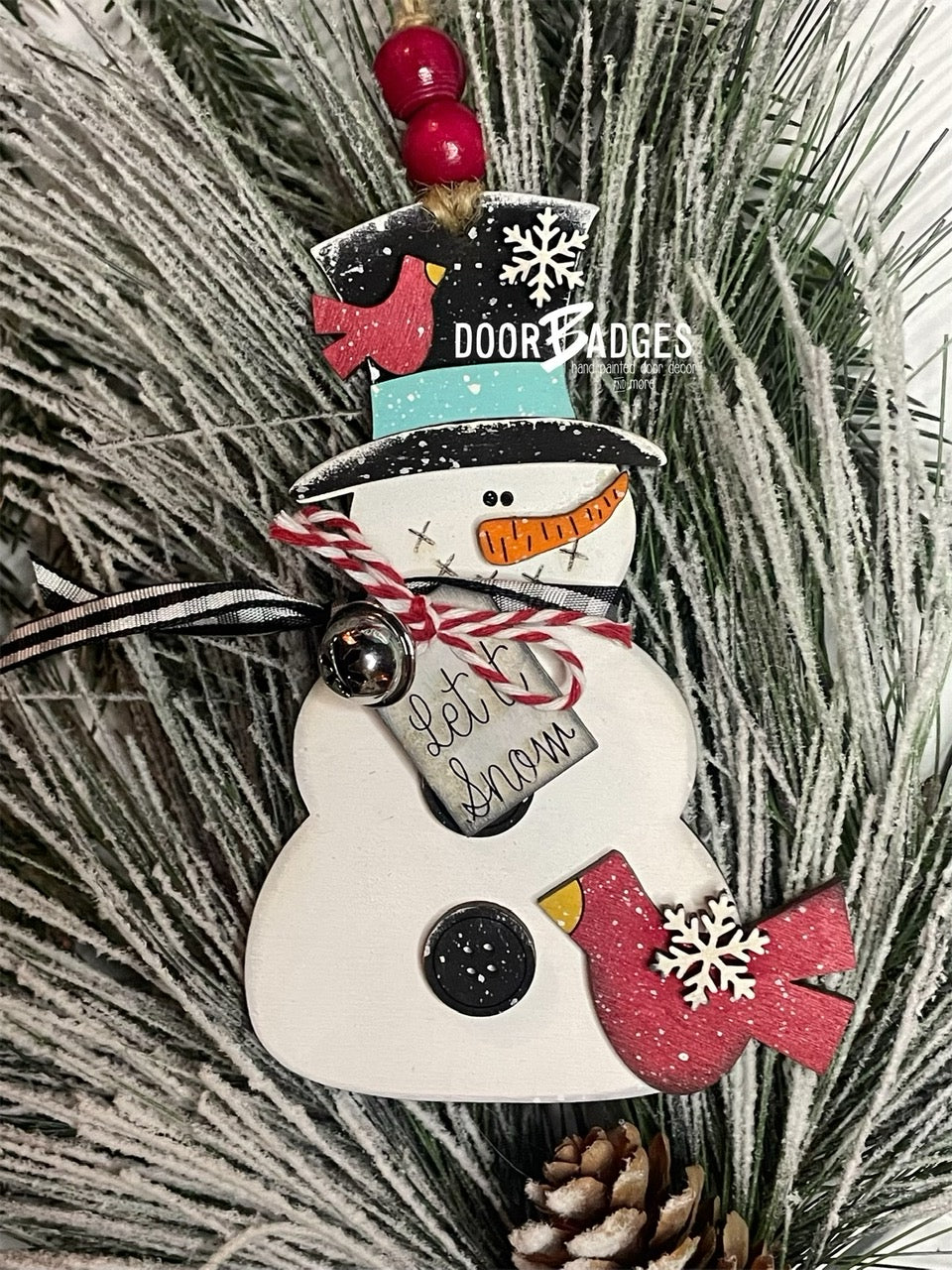 Christmas Ornament - Snowman Personalized Wooden Ornament - BHS