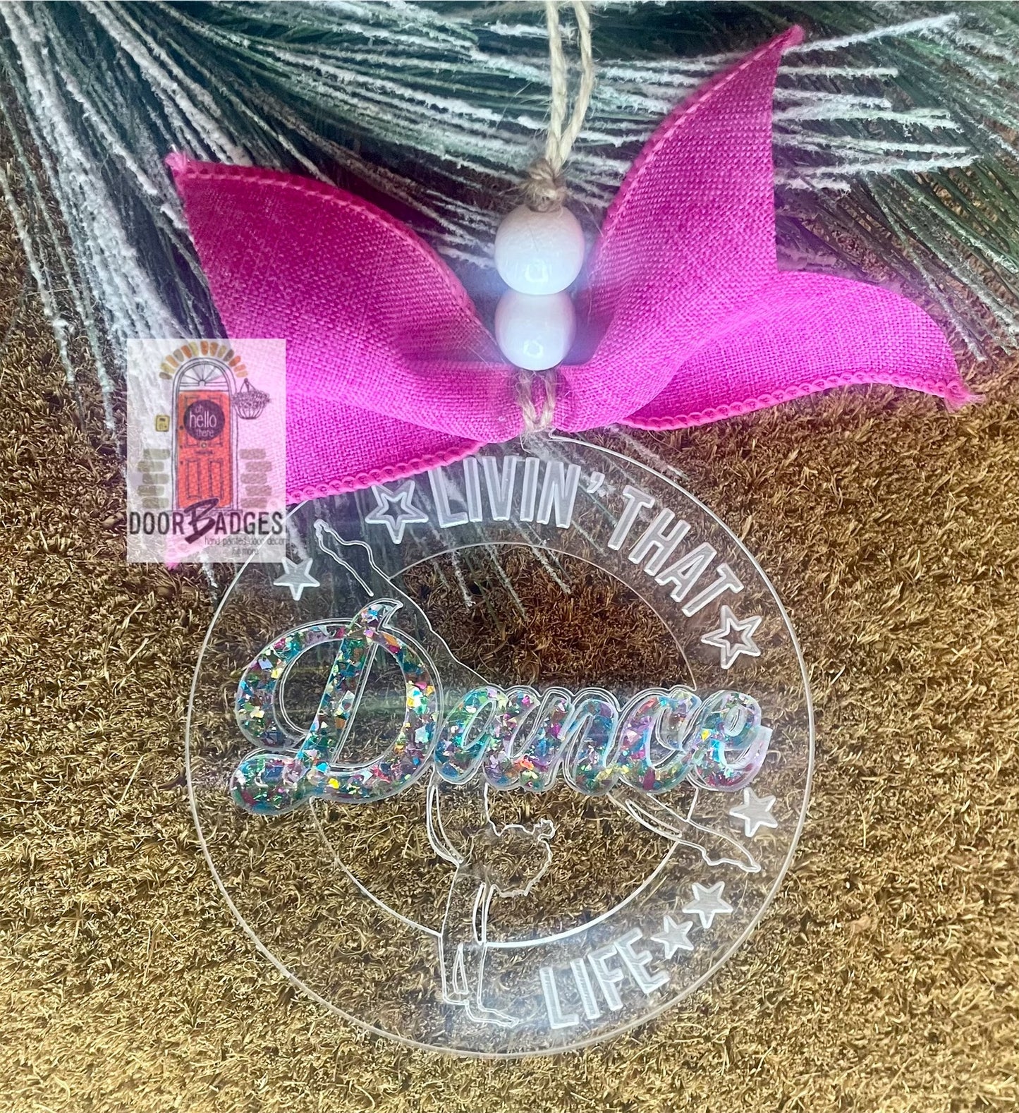 Acrylic Dancer Christmas Ornament - ADC