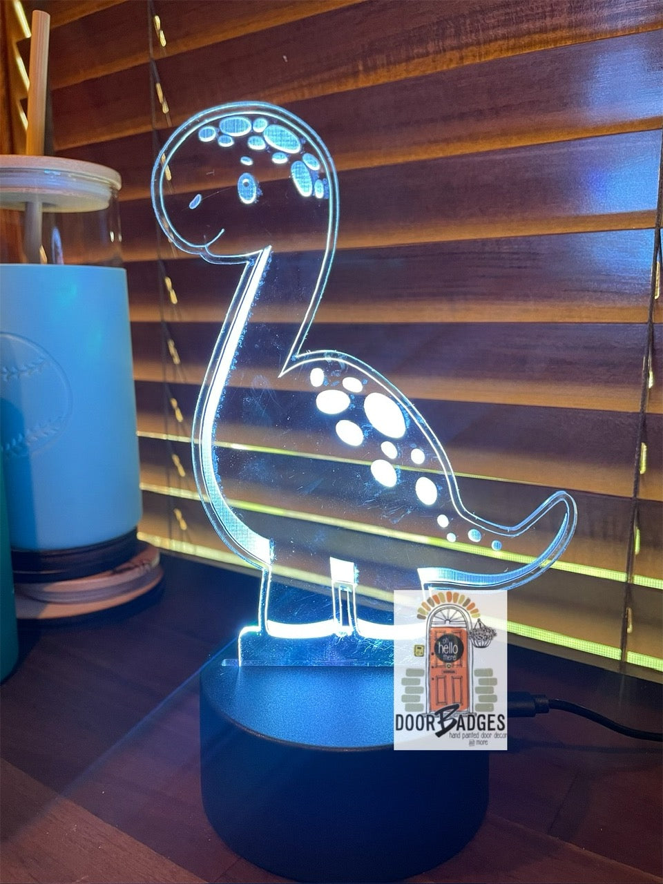 Personalized LED Night Light - Custom Night Light - - Kids Room Decor - Dinosaur - Personalized Gifts for Kids - ADC