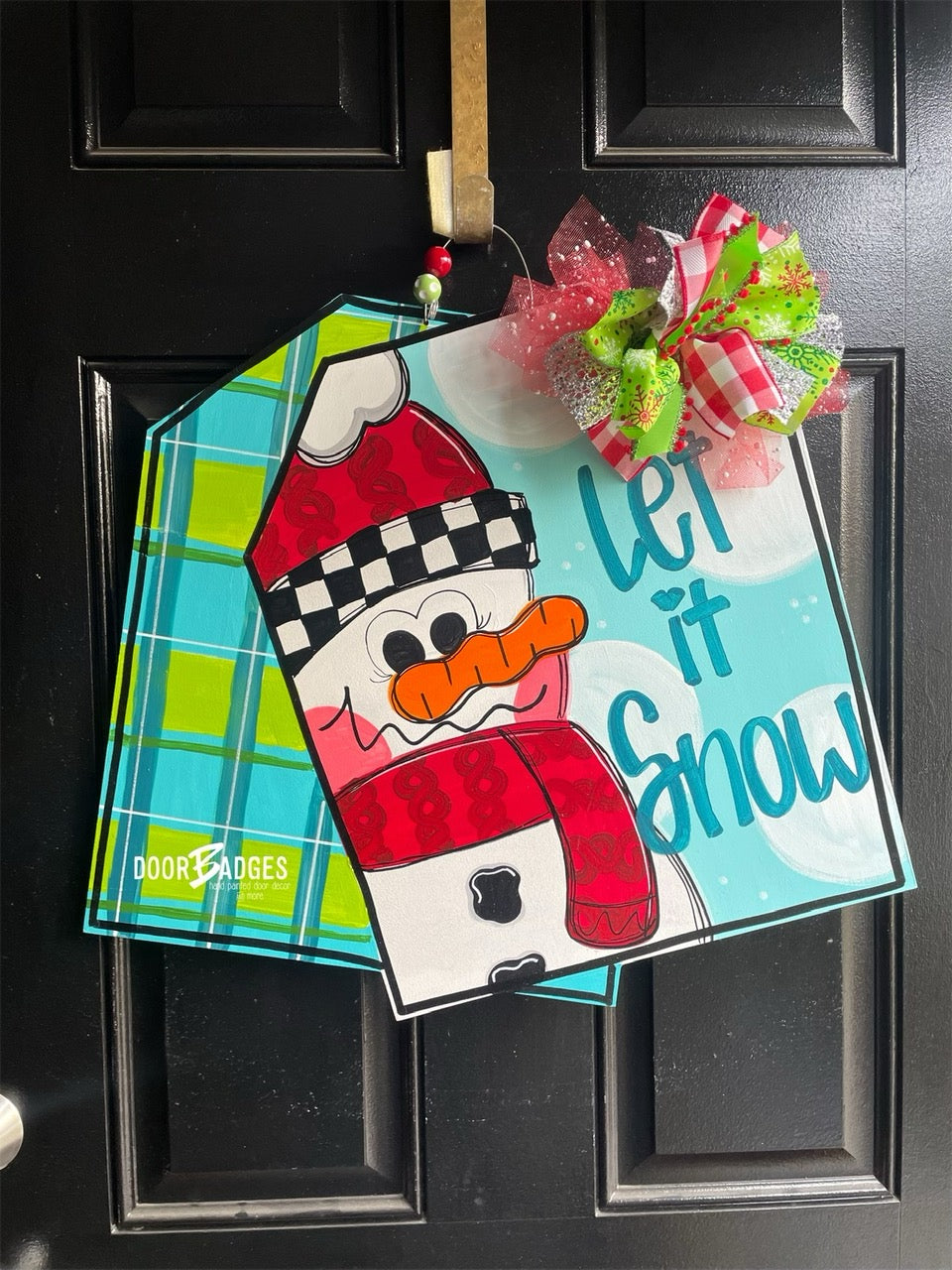 Snowman Let it Snow Christmas door hanger - ADC