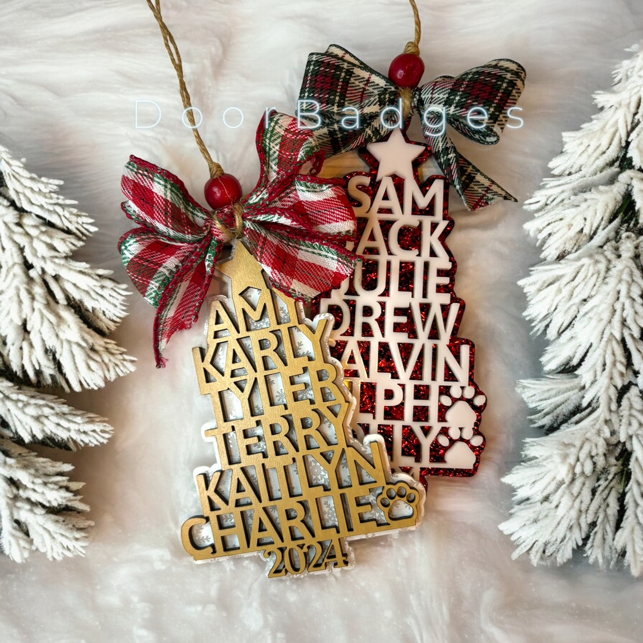 Family Christmas Ornament - Wooden Ornament - WHS