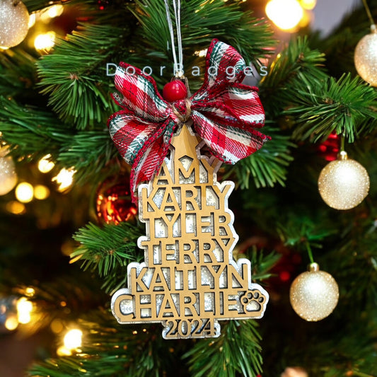 Family Christmas Ornament - Wooden Ornament - WHS