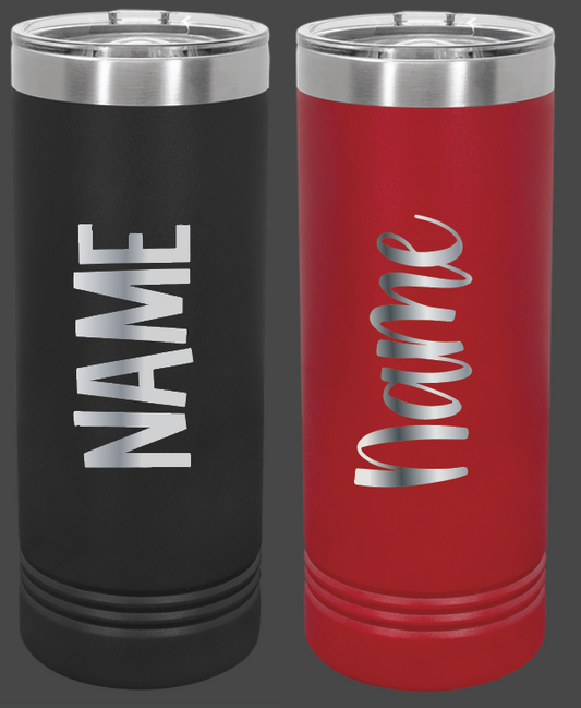 22oz. Skinny Engraved Stainless Steel Water Bottles - WHS