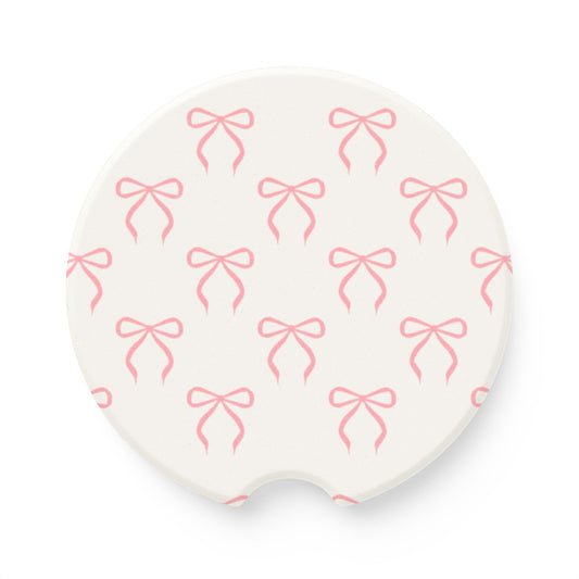 Mini Pink Bows Car Coaster - WHS