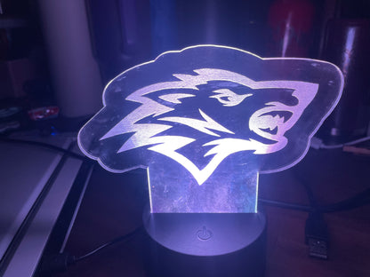 Personalized LED Night Light  - Custom Night Light - Wolf - Kids Room Decor - Personalized Gifts for Kids - ENG