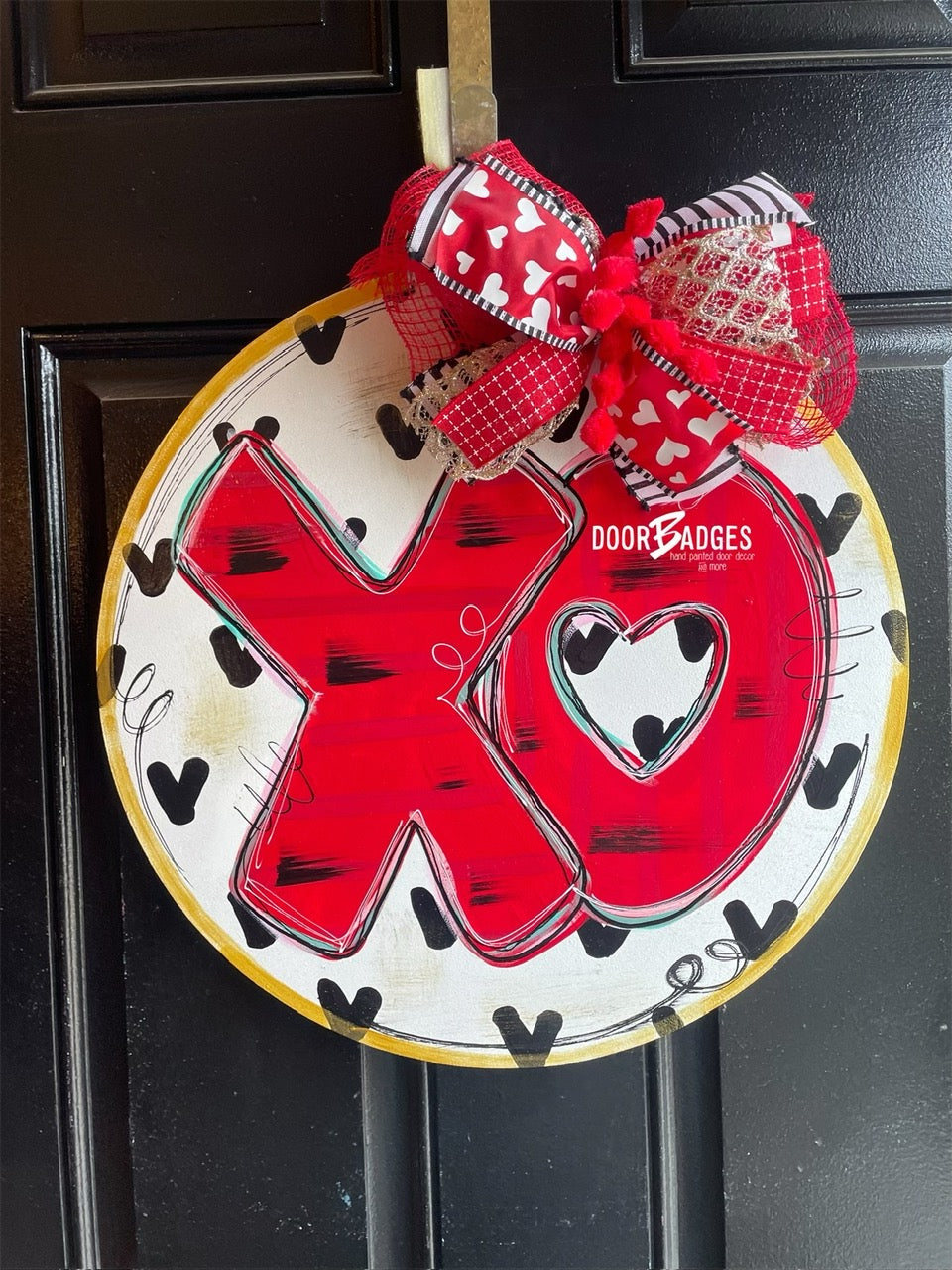 Valentine XO Round door hanger - ENG